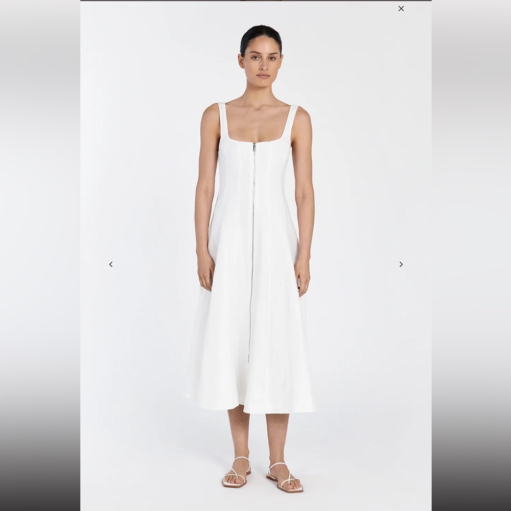 Dissh white linen dress